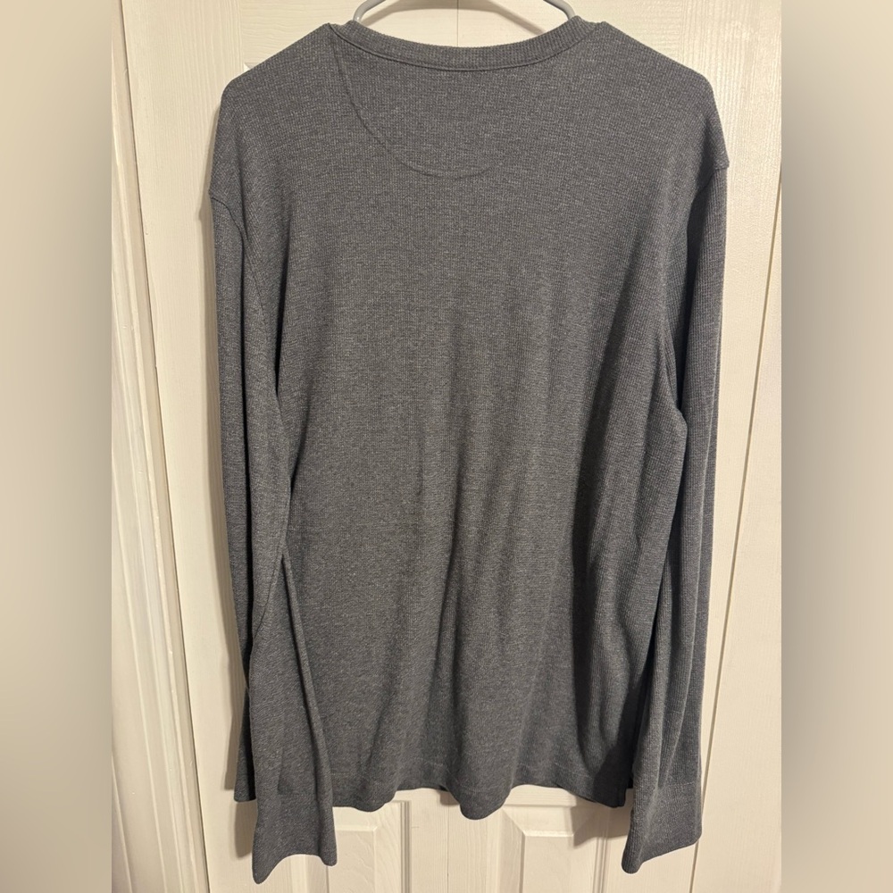 Goodfellow men’s large long sleeve Henley shirt gray - Picture 3 of 3